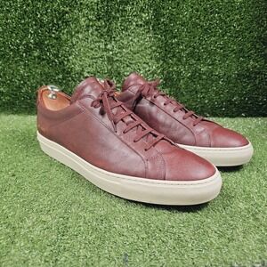 Common Projects Achilles Low Burgandy Grain Pebble Leather Sneakers Mens 13